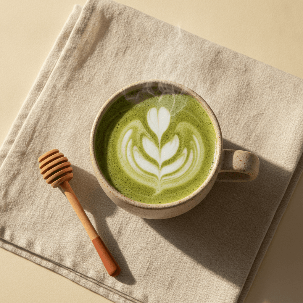 Hot Matcha with Honey